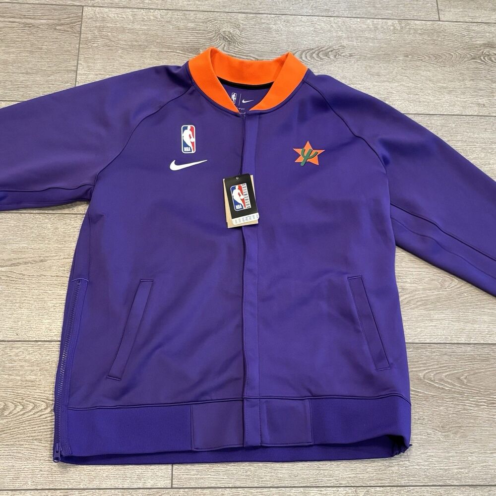 Nike Phoenix Suns City‎ Edition Showtime Full Zip Jacket Mens Small NBA PHX Suns
